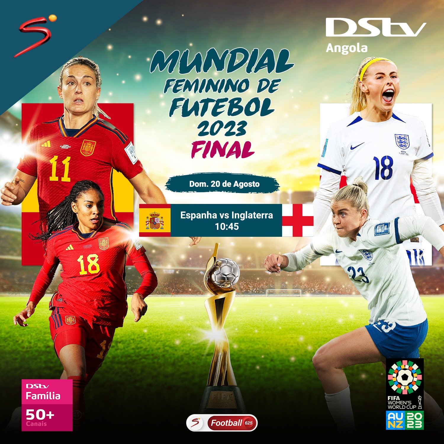 A Emoção Final do Mundial de Futebol FemininoEspanha e Inglaterra jogam